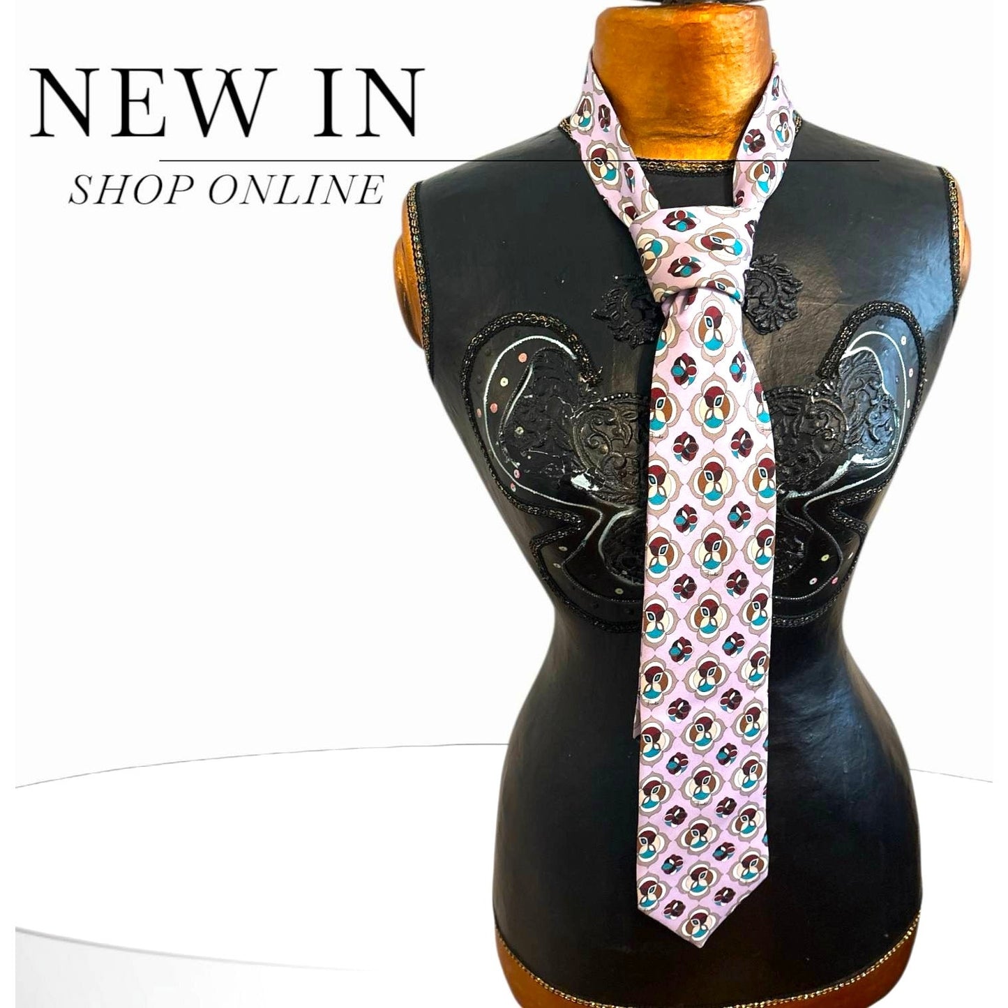 ONLY ONE!!! Emilio Pucci Firenze Lavender Ornate Colorful Silk Tie