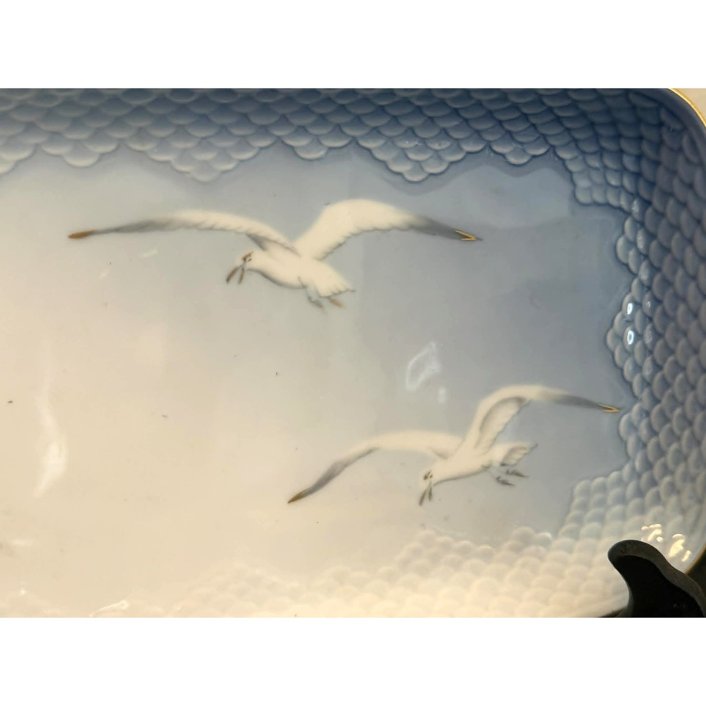 Bing & Grondahl Copenhagen Seagull Gold Rim Tray