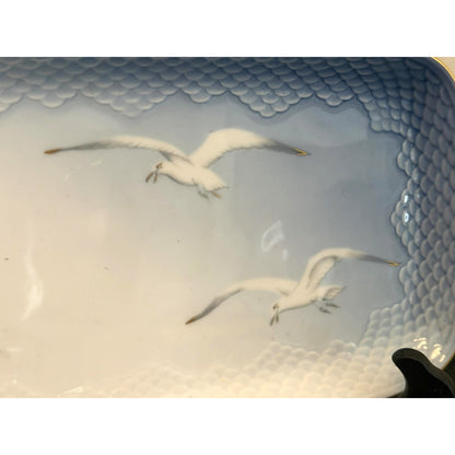 Bing & Grondahl Copenhagen Seagull Gold Rim Tray