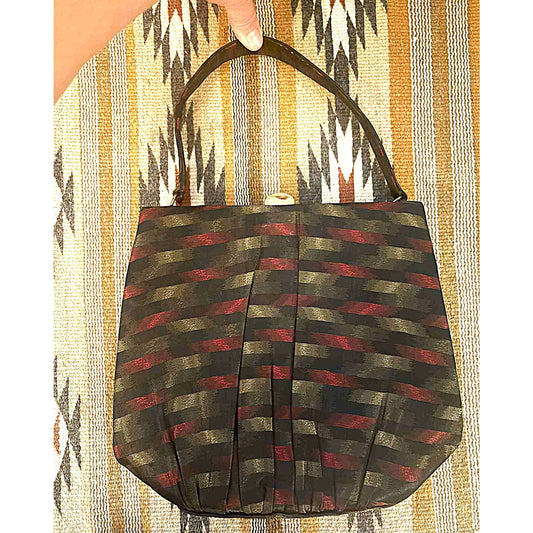 ONLY ONE!!! Vintage Leon of California Evening Handbag – 1950s Satin Stripe Classic