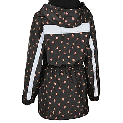 cabi Rainy Day Hooded Anorak Jacket | Black Floral | Curated Classic