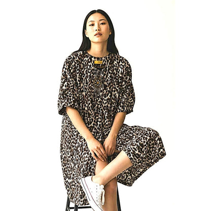 ONLY ONE!!! Vintage SoCal by St. John Leopard Animal Print Knit Jacket Dress Tunic