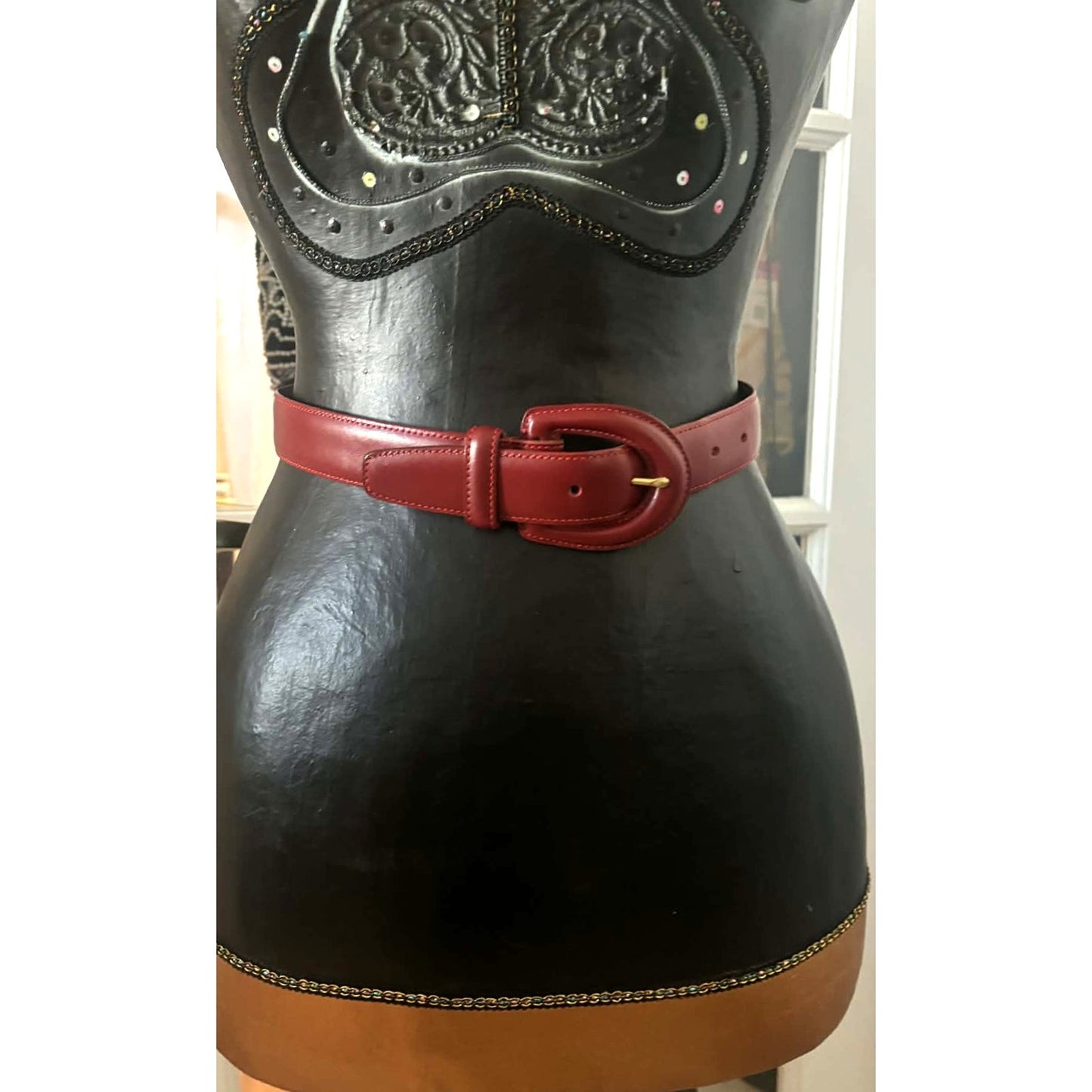 ONLY ONE!!! Vintage Coach Leather Belt Cranberry Red USA ~ Size Small