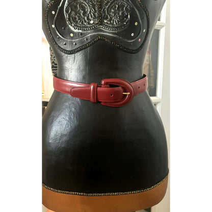 ONLY ONE!!! Vintage Coach Leather Belt Cranberry Red USA ~ Size Small
