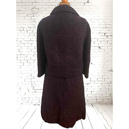 Vintage 1950s Christian Dior New York Mohair Plum Skirt Suit