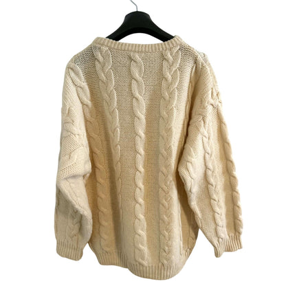 Vintage Benetton Shetland Wool Cable Knit Sweater