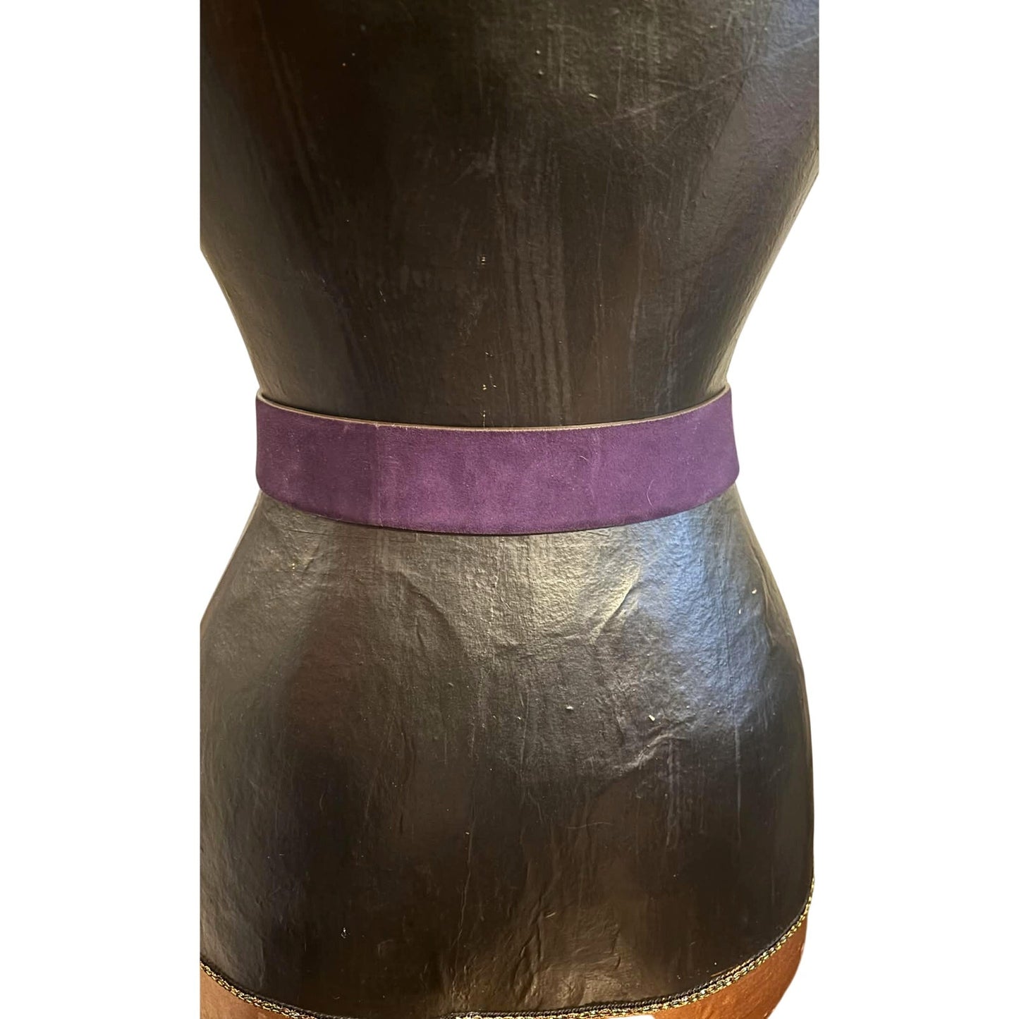 Vintage Ralph Lauren Plum Suede Belt | Made in Italy