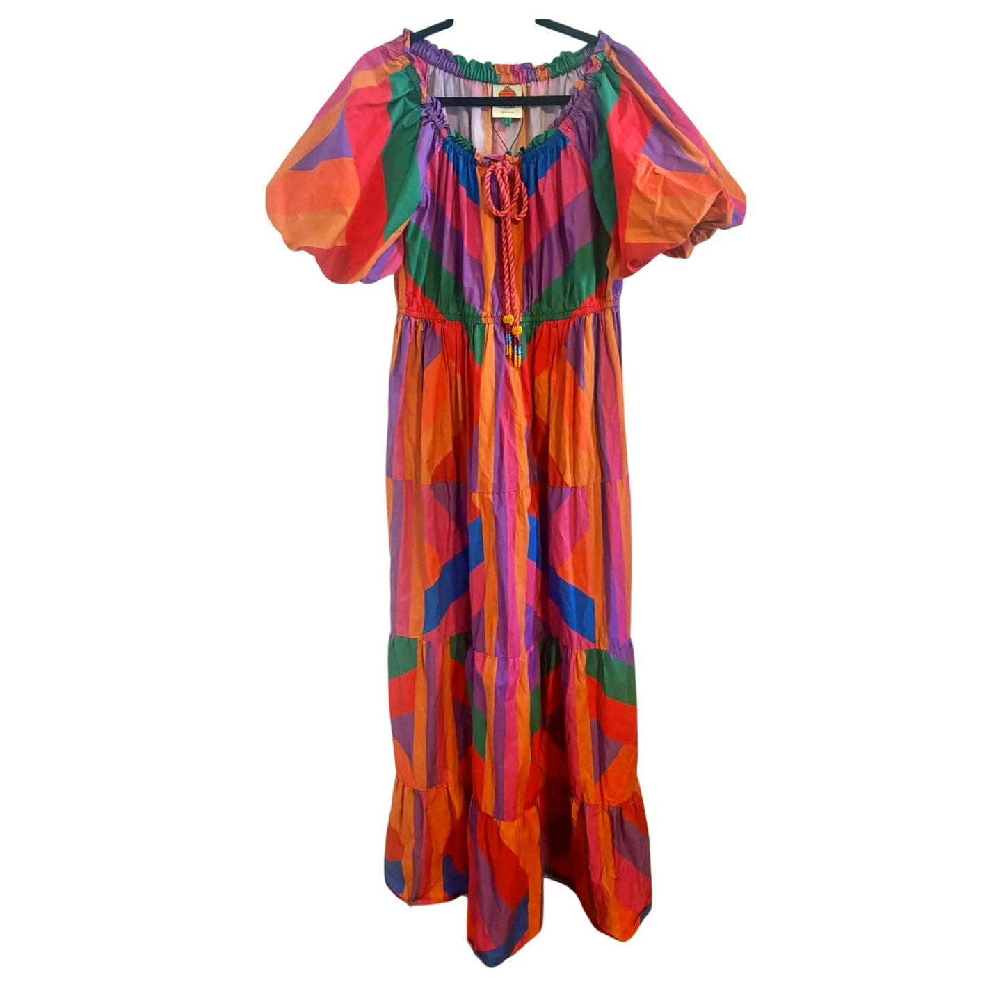 Farm Rio Colorful Geometric Maxi Dress – NWT Size L