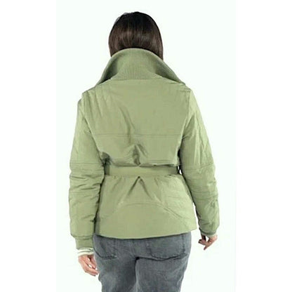 cabi Lift Belted Puffer Jacket | Sage Green | Curated Classic