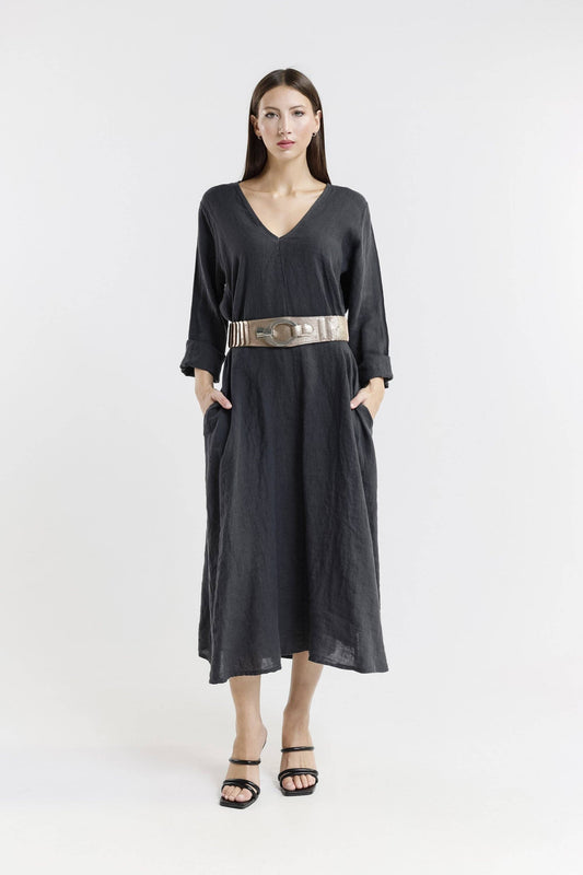 Nikolina Stretch Belt with Silver Buckle – Effortless Chic