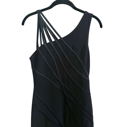 Vintage 1990s Tadashi Black Evening Dress S-XS