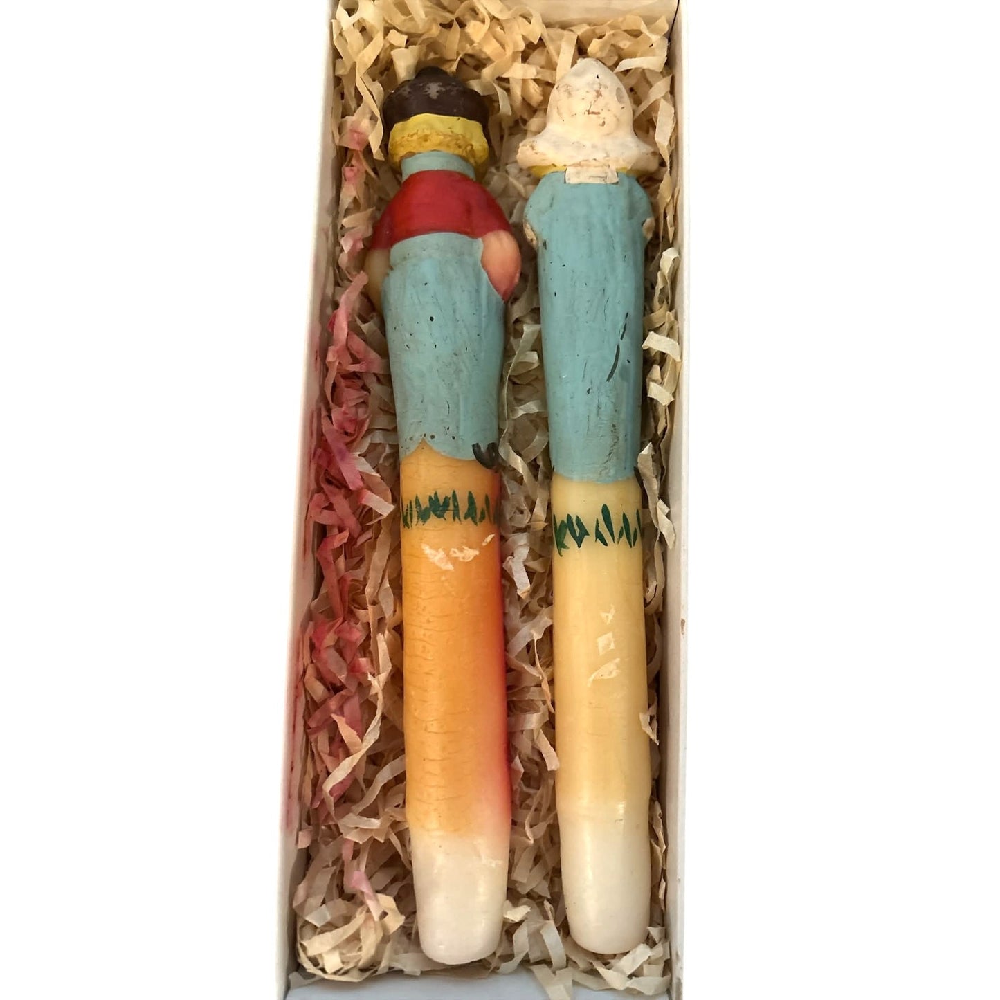 Rare Dutch Folk Art Candles | Hand-Painted by Colonial Candle Co.