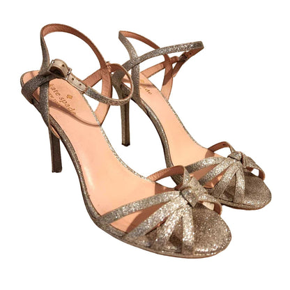 ONLY ONE!!! Kate Spade New York Silver FLORENCE Sparkle Heels ~ Size 8M