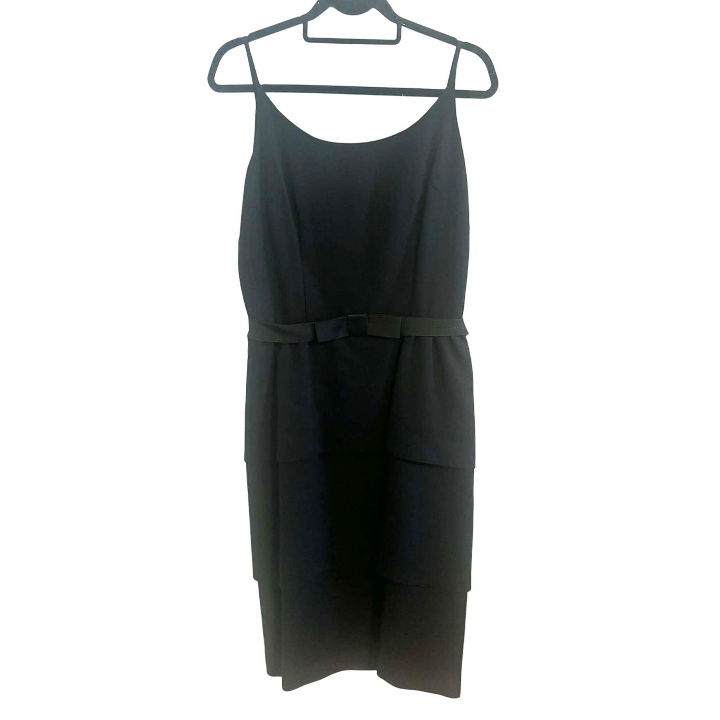 Vintage 1960s Alfred Werber St Louis Black Tiered Crepe Dress