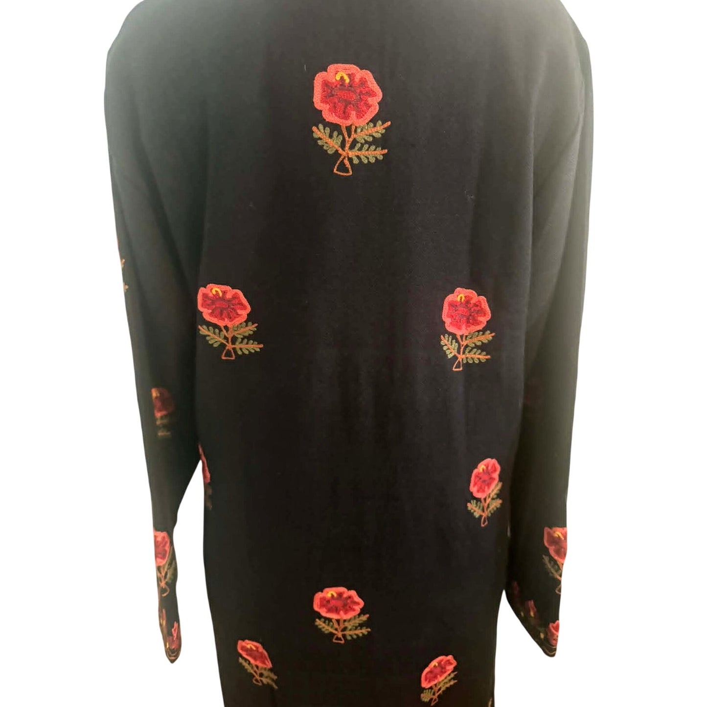 Take Two Embroidered Floral Duster Jacket ~ Size L