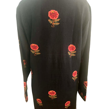 Take Two Embroidered Floral Duster Jacket ~ Size L