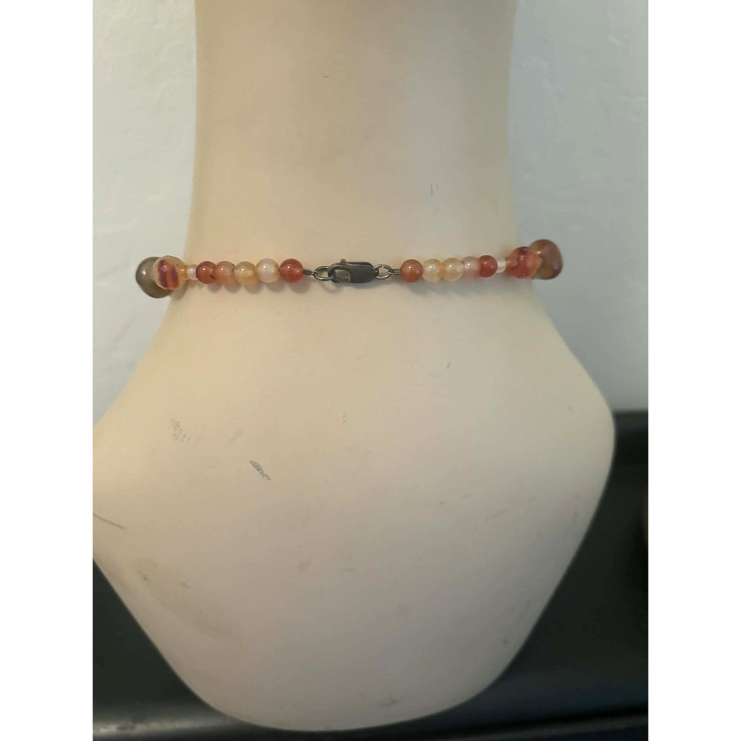 Carved Jasper Rose Pendant Necklace | Artisan Gemstone Statement