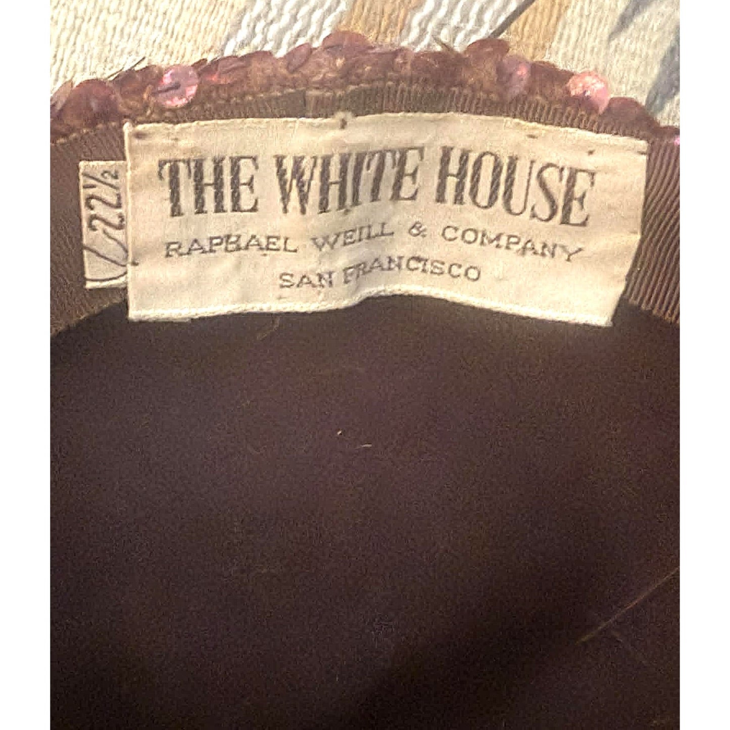 Vintage 1940s Sequin Beret by Raphael Weill White House San Francisco