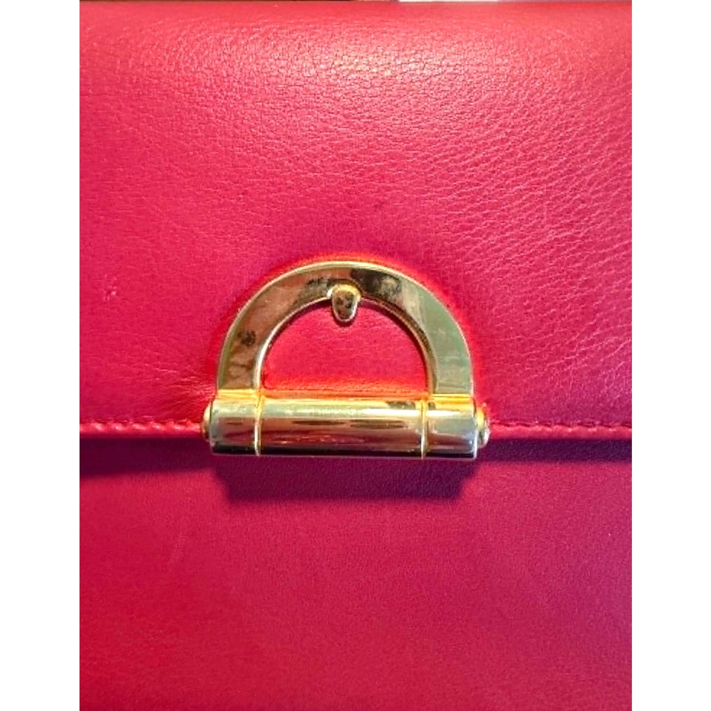 Vintage Lord & Taylor Red Leather Shoulder Bag