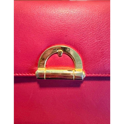 Vintage Lord & Taylor Red Leather Shoulder Bag