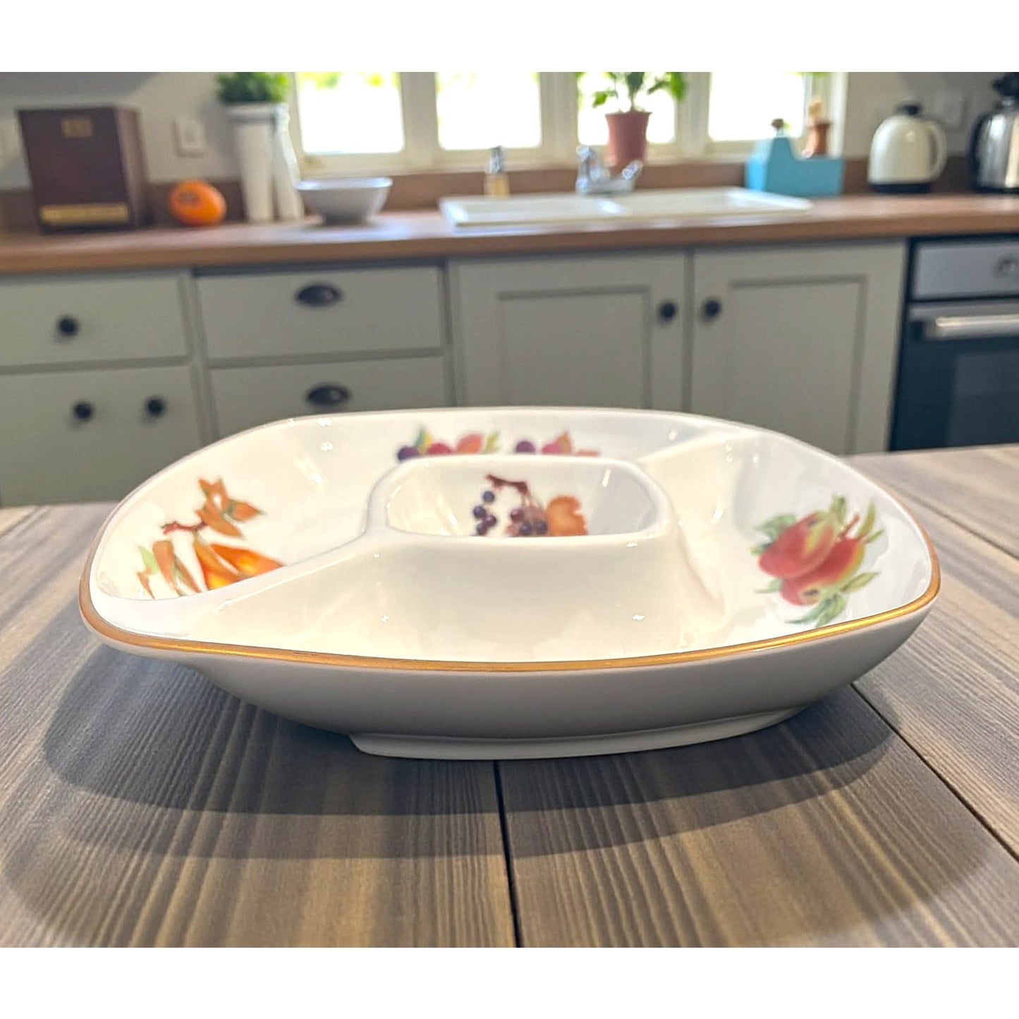 ONLY ONE!!! Royal Worcester Evesham Divided Relish Tray 1961 Made England