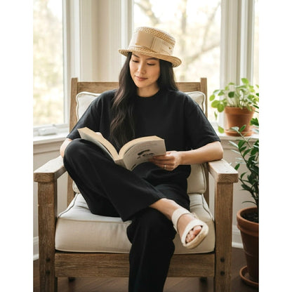 Vintage Mid Century Straw Cloche Hat