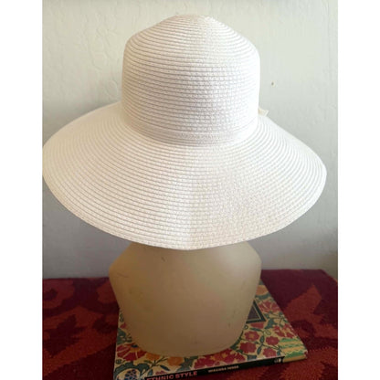 Nordstrom White Wide Brim Resort Sun Hat With Floppy Coastal Silhouette
