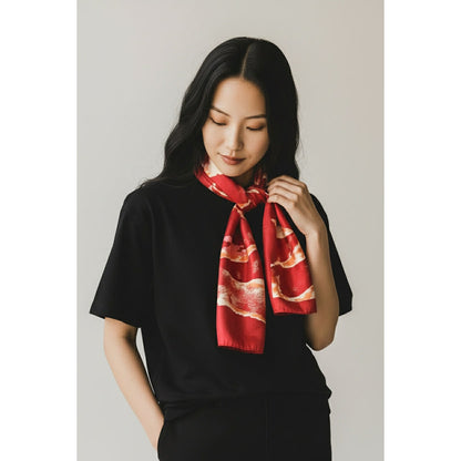 ONLY ONE!!! Vintage Vera Neumann Signed w/Ladybug Oblong Polyester Scarf