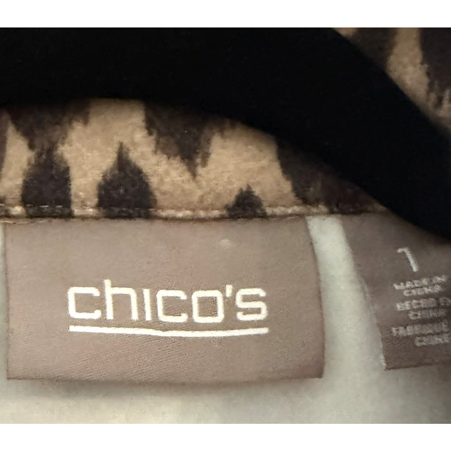 Chico's Leopard Print Vest Size 1 M