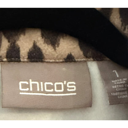 Chico's Leopard Print Vest Size 1 M