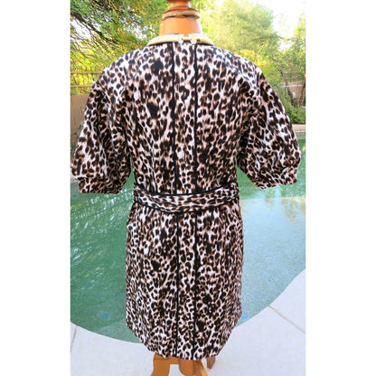 ONLY ONE!!! Vintage SoCal by St. John Leopard Animal Print Knit Jacket Dress Tunic