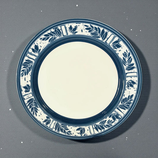 ONLY ONE!!! Vintage Dansk Ceylon Blue & White Large Serving Platter 13” Leaf Motif Japan