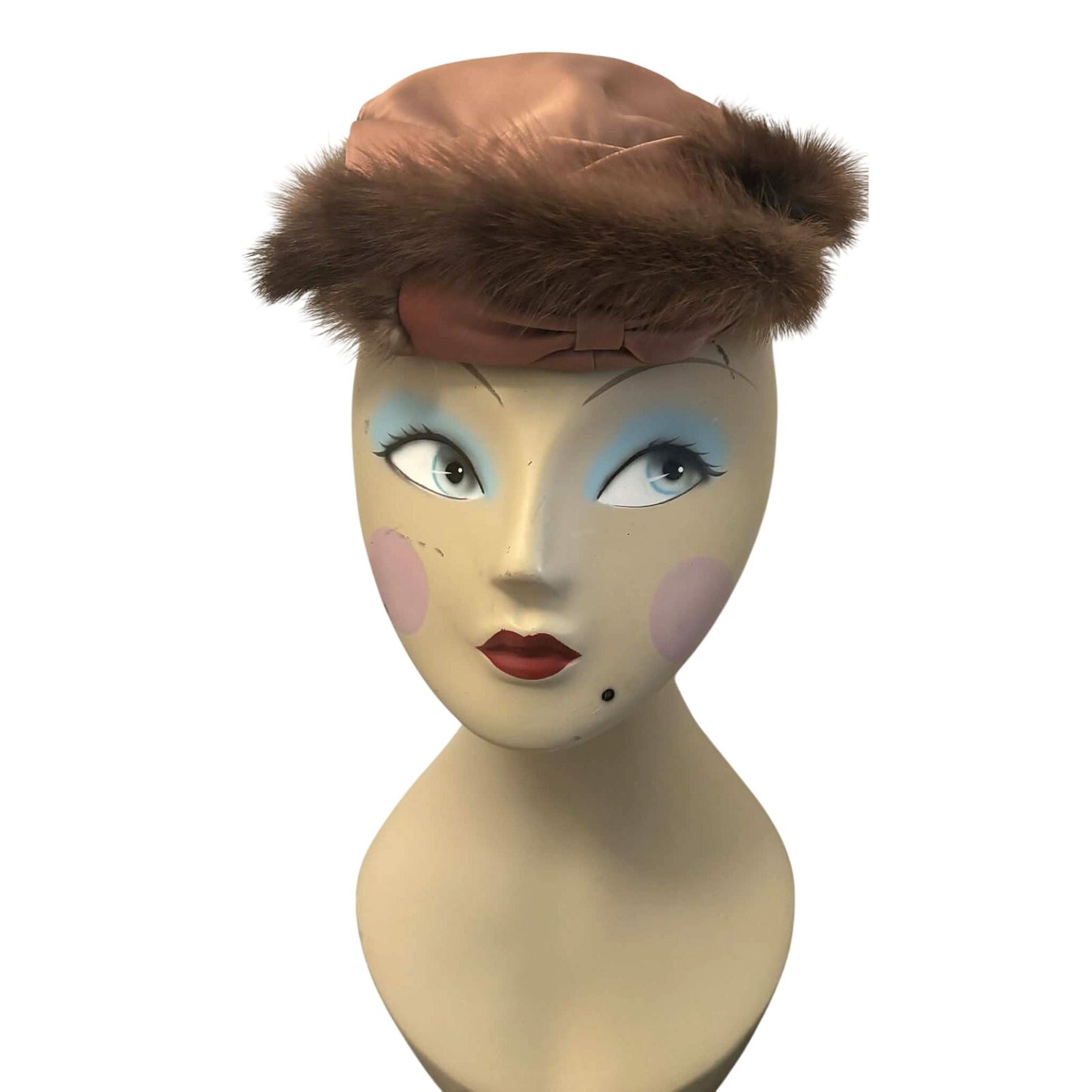 Mid-Century Brendel Fur-Trim Cocktail Hat