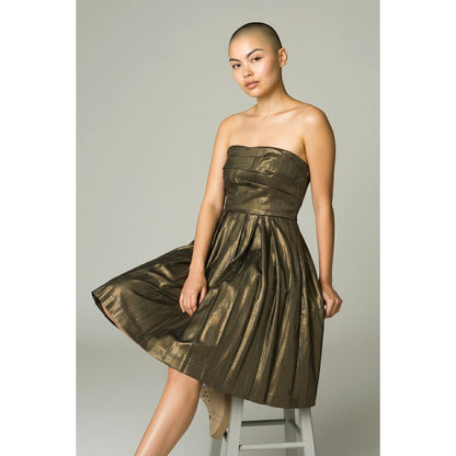 ONLY ONE!!! BCBG Generation Strapless Metallic Gold Mini Party ~ Dress 6
