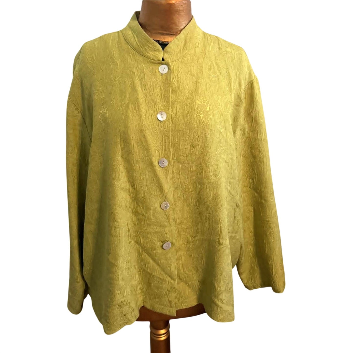 Vintage Chico's Silk Blend Jacket Top Size 3 XL