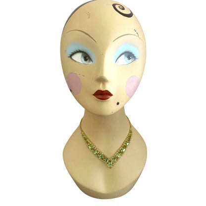 Vintage Green Rhinestone Necklace