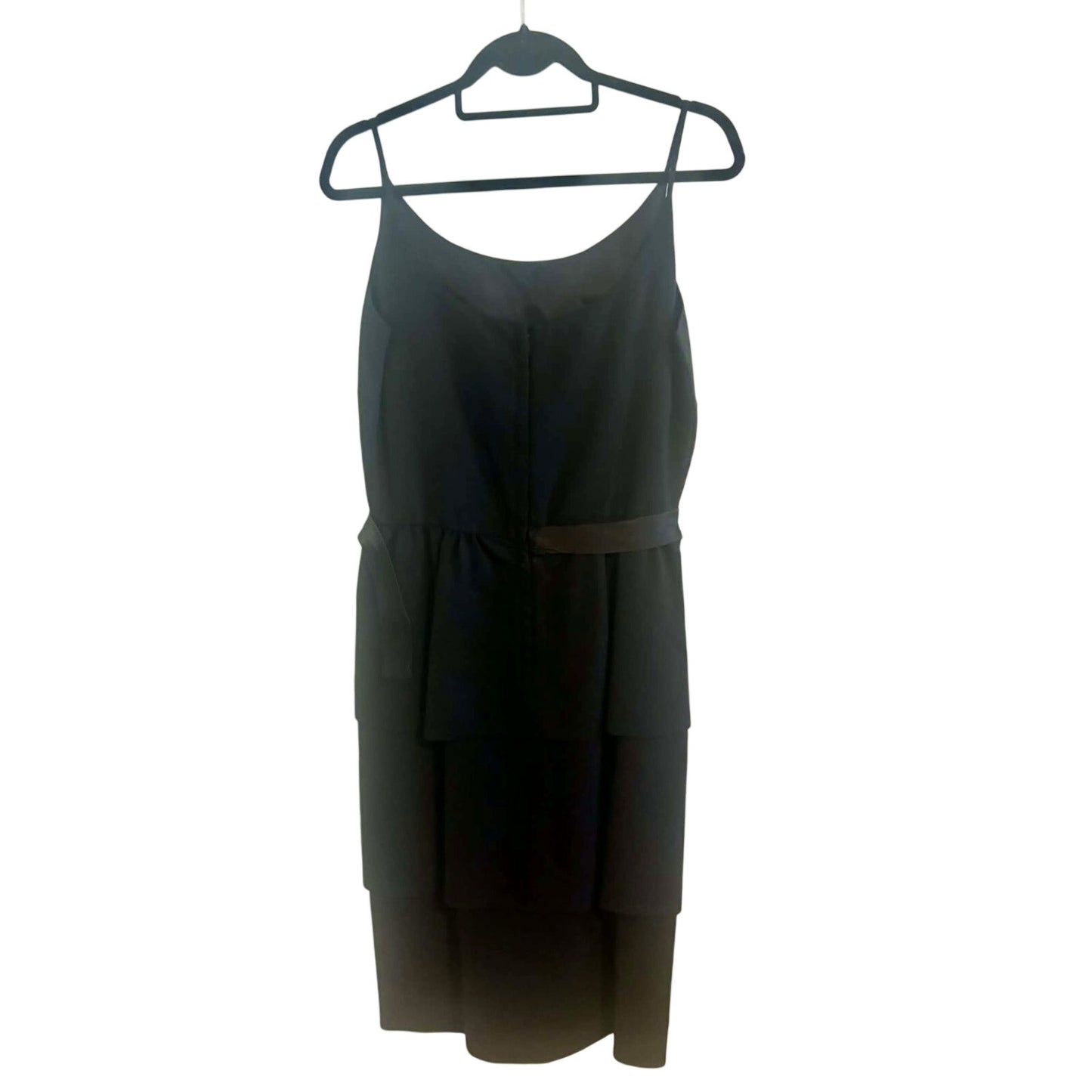 Vintage 1960s Alfred Werber St Louis Black Tiered Crepe Dress
