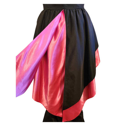 ONLY ONE!!! Vintage Karin Hamlen 1950s Strapless Black & Fuchsia Satin Peplum Cocktail Dress