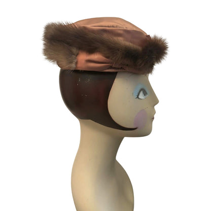 Mid-Century Brendel Fur-Trim Cocktail Hat