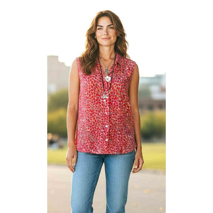 cabi Heartbreaker Multicolor Button-Front Blouse | Curated Classic