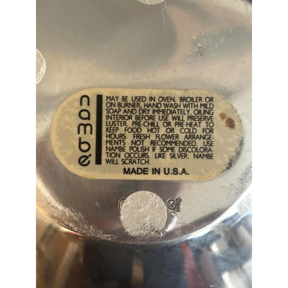 ONLY ONE!!! Vintage Nambe USA Aluminum Alloy 3-Pc Salad Set Bowl Tray Servers