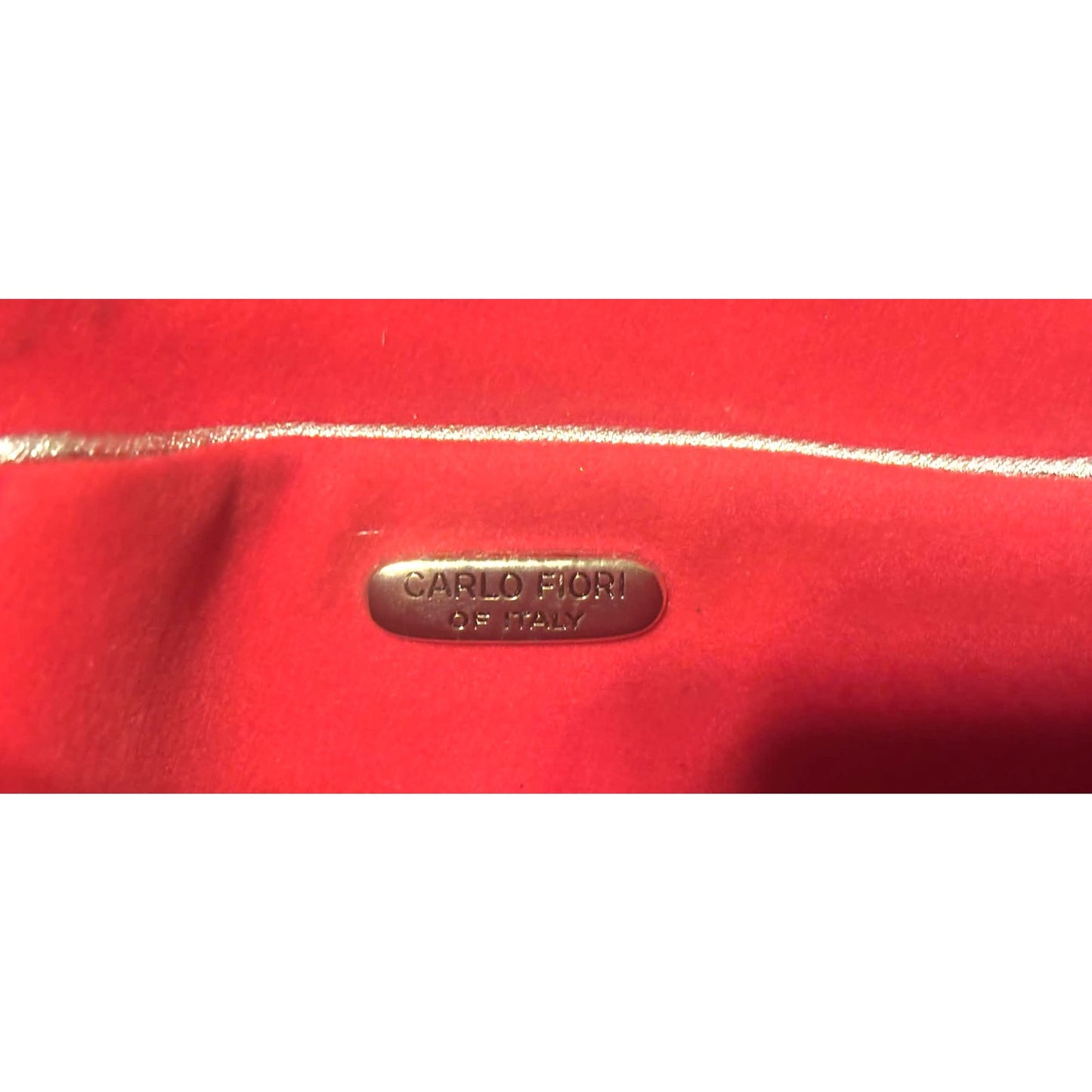 Vintage Carlo Fiori Red Leather Crossbody Clutch | Italy