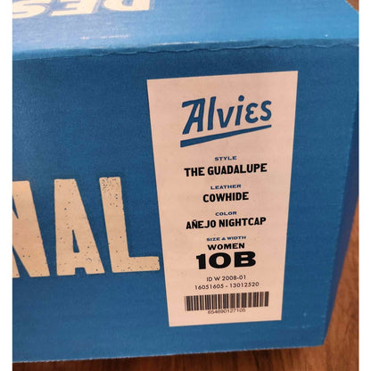 ONLY ONE!!! ALVIES "The Guadalupe" New Cowhide Brown Distressed Cowboy Boot ~ Size 10B