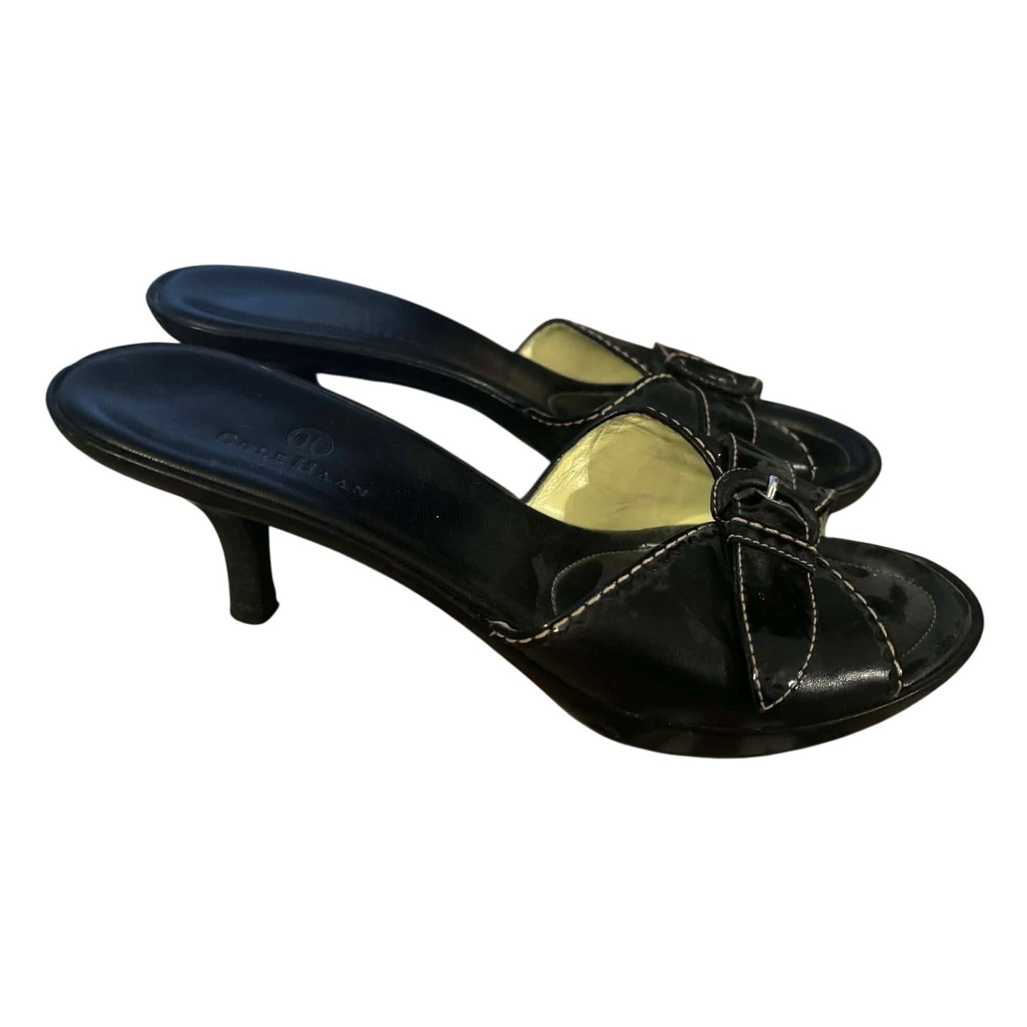 Cole Haan Black Leather Slide Heels – Size 9