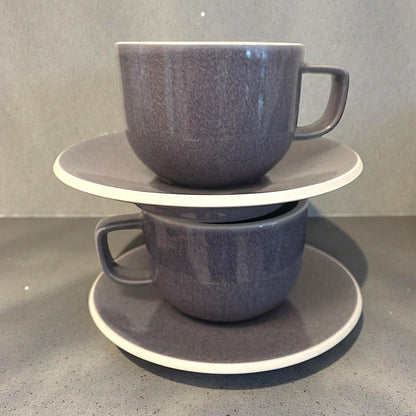 ONLY ONE!!! Vintage MCM Blue Sasaki Japan Cups & Saucers Set of 2