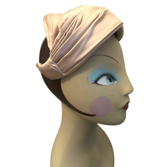 Vintage 1950s Gene Doris New York Satin Turban Cocktail Hat