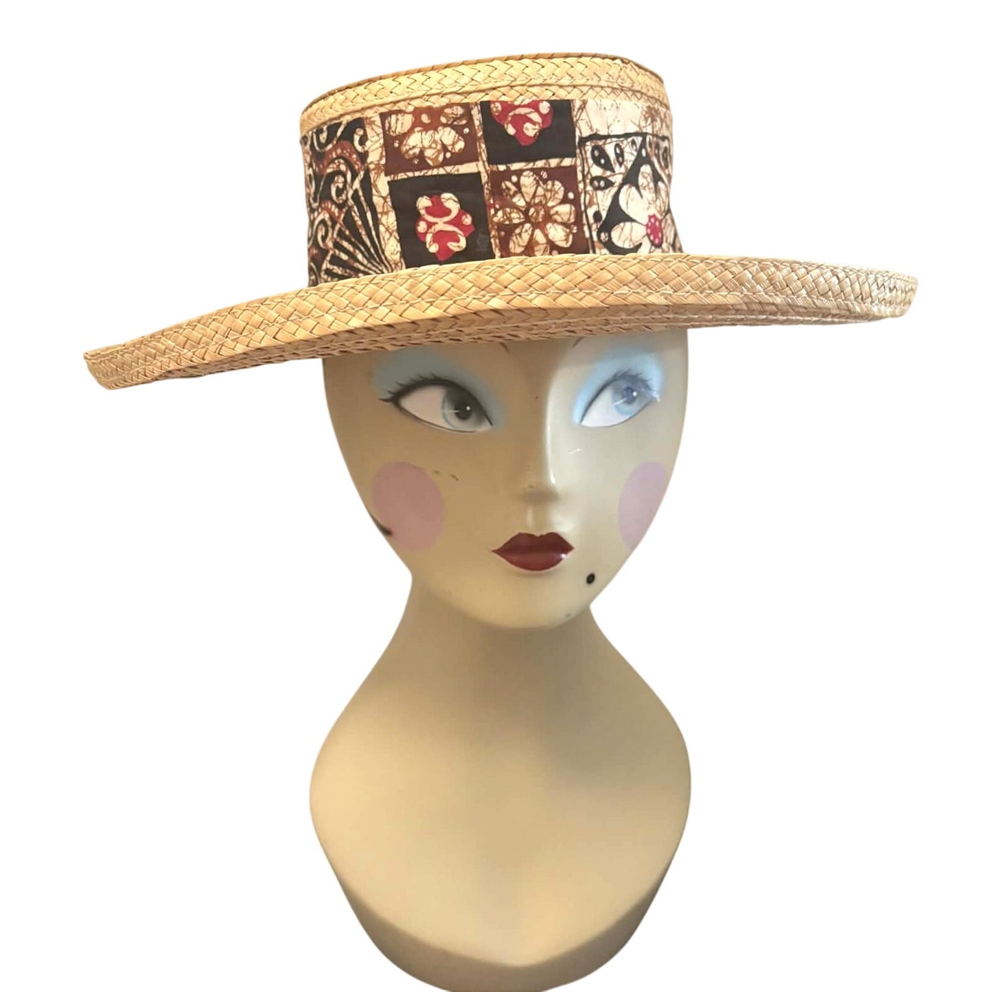 ONLY ONE!!! Vintage 1970s Happy Cappers By The Field Company CA Straw Wide Brim Hat