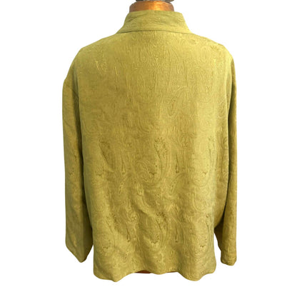 Vintage Chico's Silk Blend Jacket Top Size 3 XL