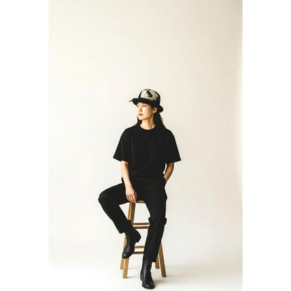 ONLY ONE!!! Vintage Neumann Endler Fair Field Black Wool Bowler Hat White Black Feathers