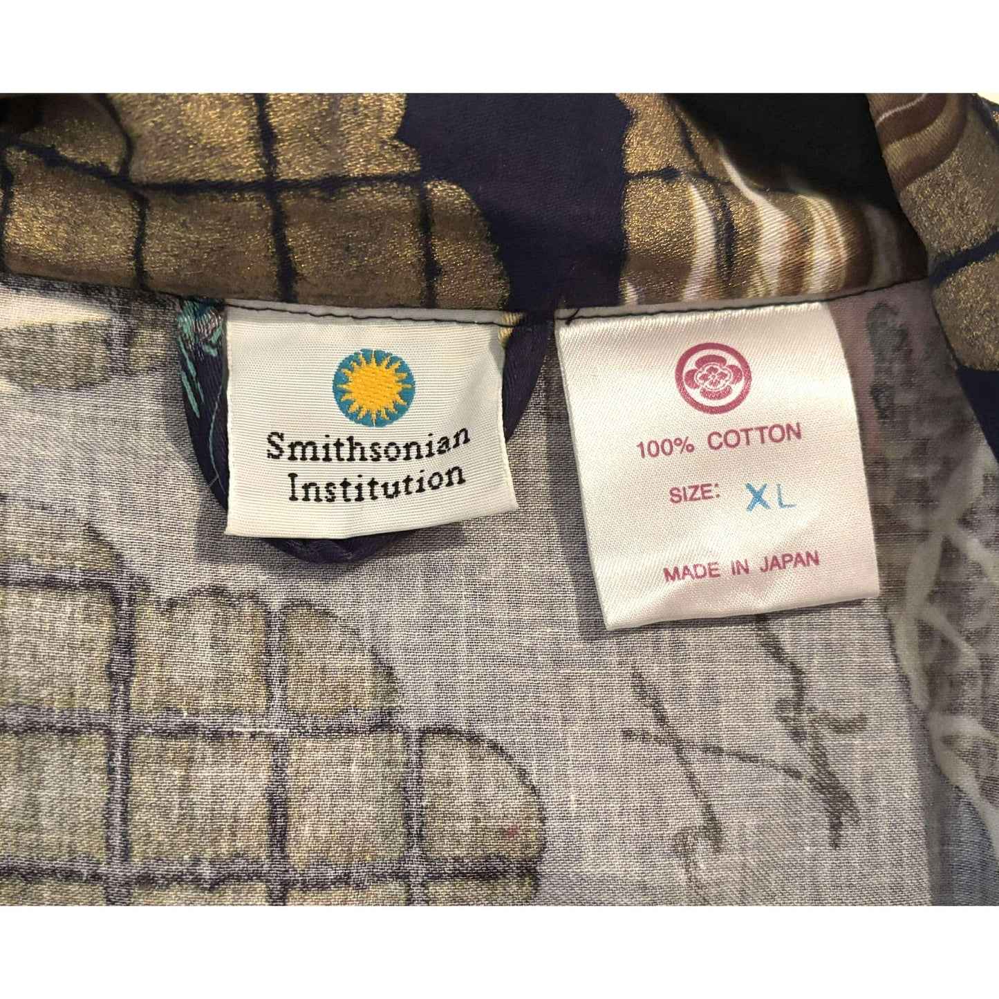 ONLY ONE!!! Vintage SMITHSONIAN Blue Japanese Kimono Robe Size XL